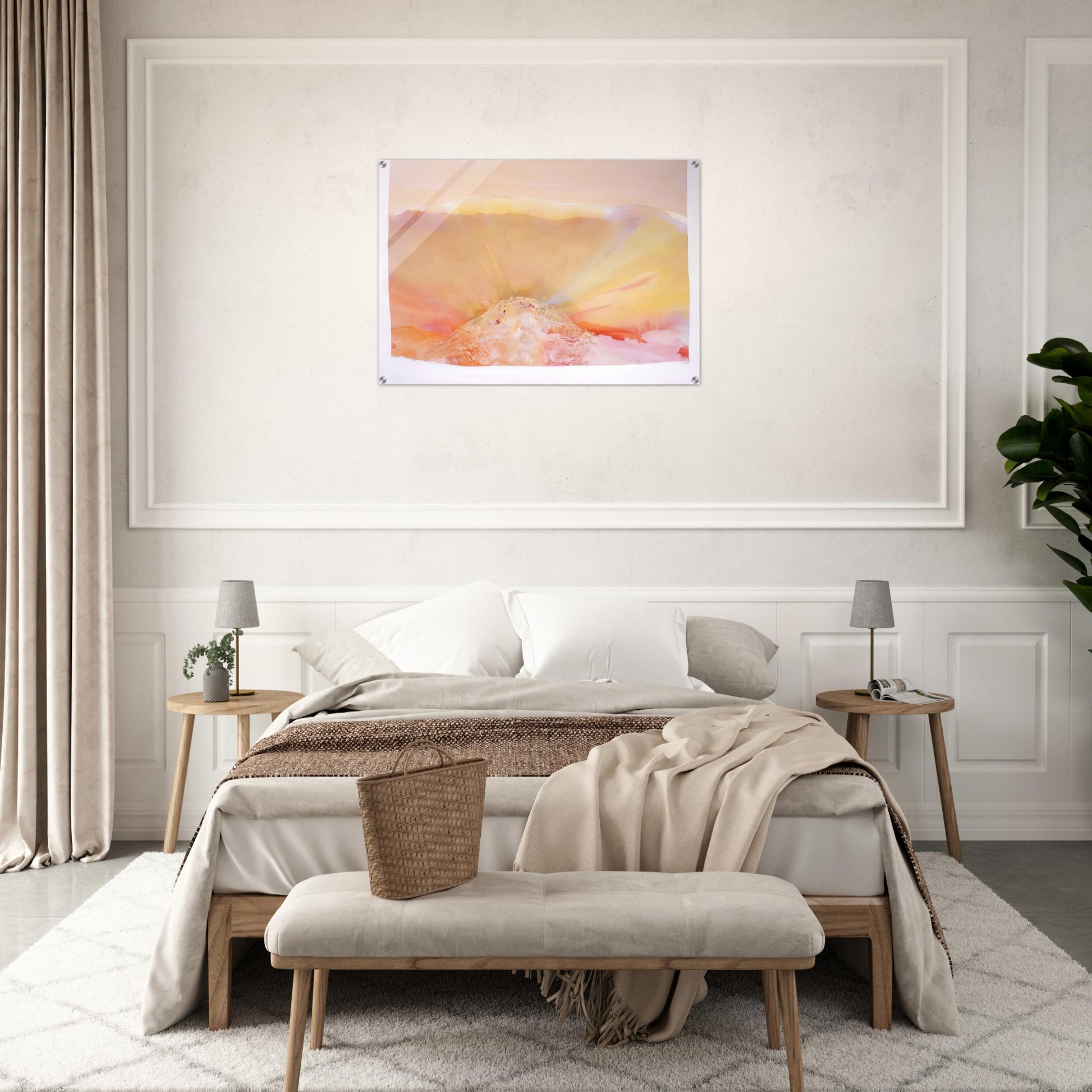 Eye Of The Pyramid Version I - 1988 - Ronnie Landfield Acrylic Print - 70x100 cm / 28x40″ inches