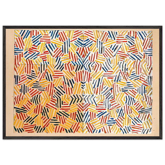 CORPSE AND MIRROR 1969 0 - Jasper Johns 70x100 cm / 28x40 inches Framed Art Print – Black Wooden Frame