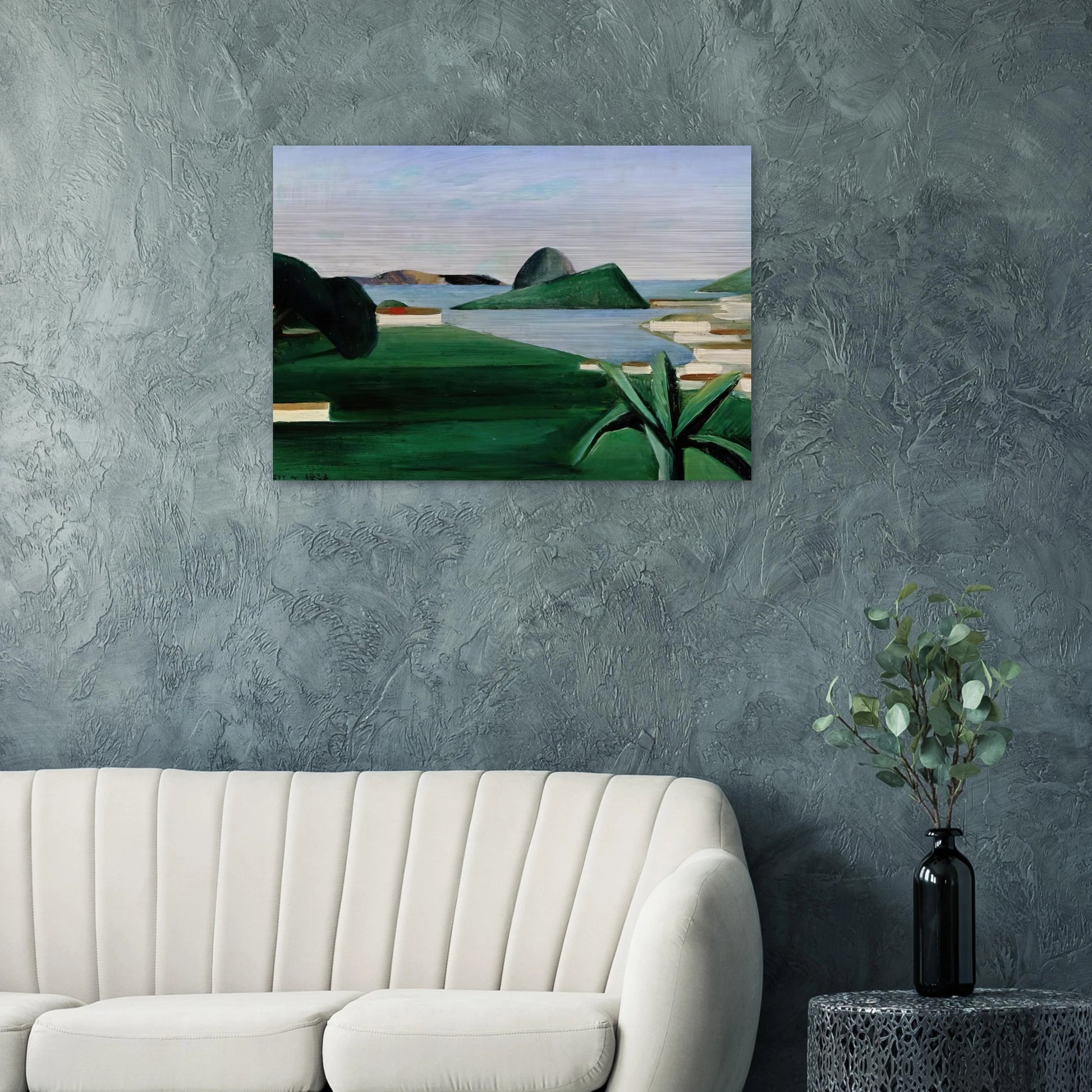 Rio de Janeiro - Tarsila do Amaral Brushed Aluminum Print - 70x100 cm / 28x40 inches | Tarsila do Amaral Aluminum Print | Tarsila do Amaral Prints