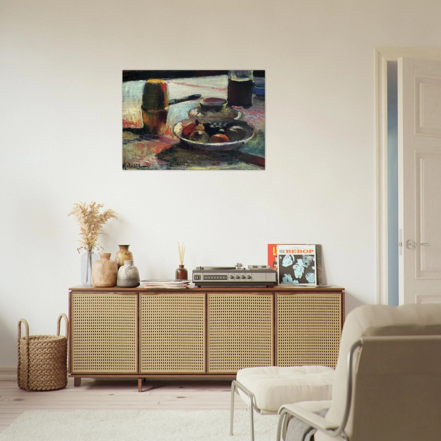 FRUIT AND COFFEE POT - Henri Matisse Brushed Aluminum Print - 70x100 cm / 28x40 inches | Henri Matisse Aluminum Print | Henri Matisse Prints