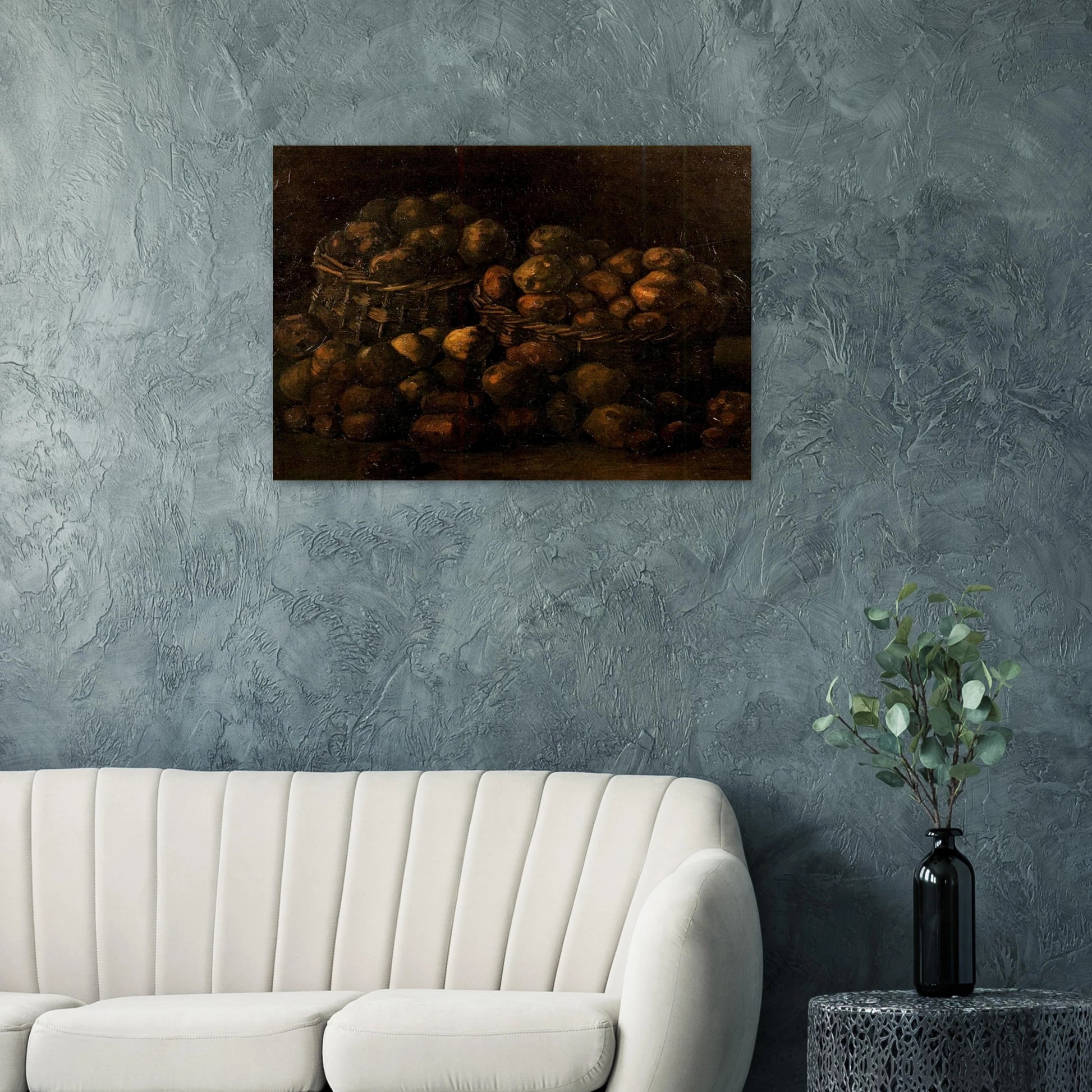 Baskets of Potatoes - Vincent van Gogh Brushed Aluminum Print - 70x100 cm / 28x40 inches | Vincent van Gogh Aluminum Print | Vincent van Gogh Prints