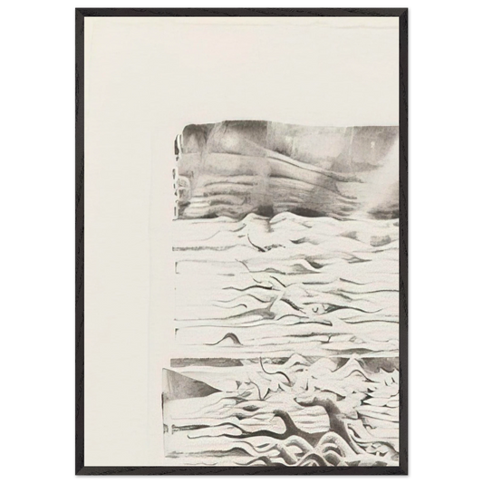 SIXTEENTH STONE 1980 - Lee Bontecou 70x100 cm / 28x40 inches Framed Art Print – Black Wooden Frame