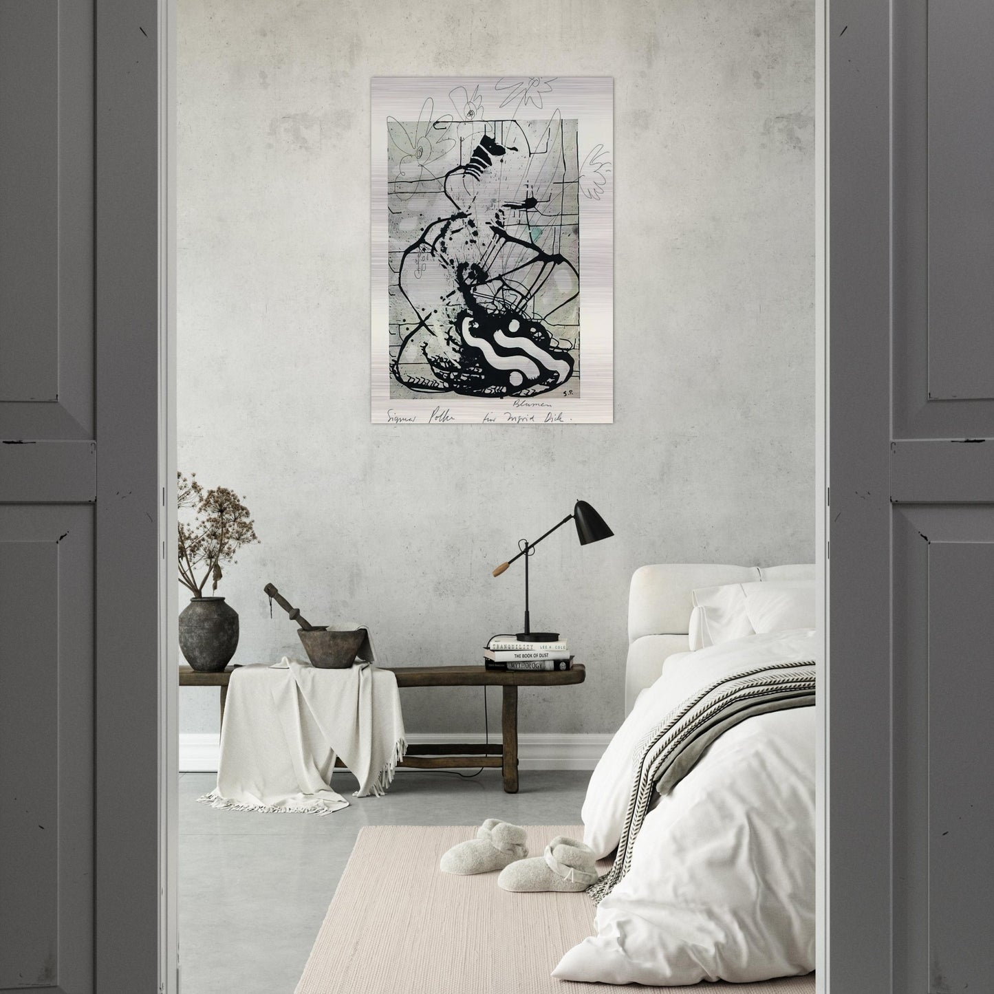BLUMEN 1985 - Sigmar Polke Brushed Aluminum Print - 70x100 cm / 28x40 inches | Sigmar Polke Aluminum Print | Sigmar Polke Prints