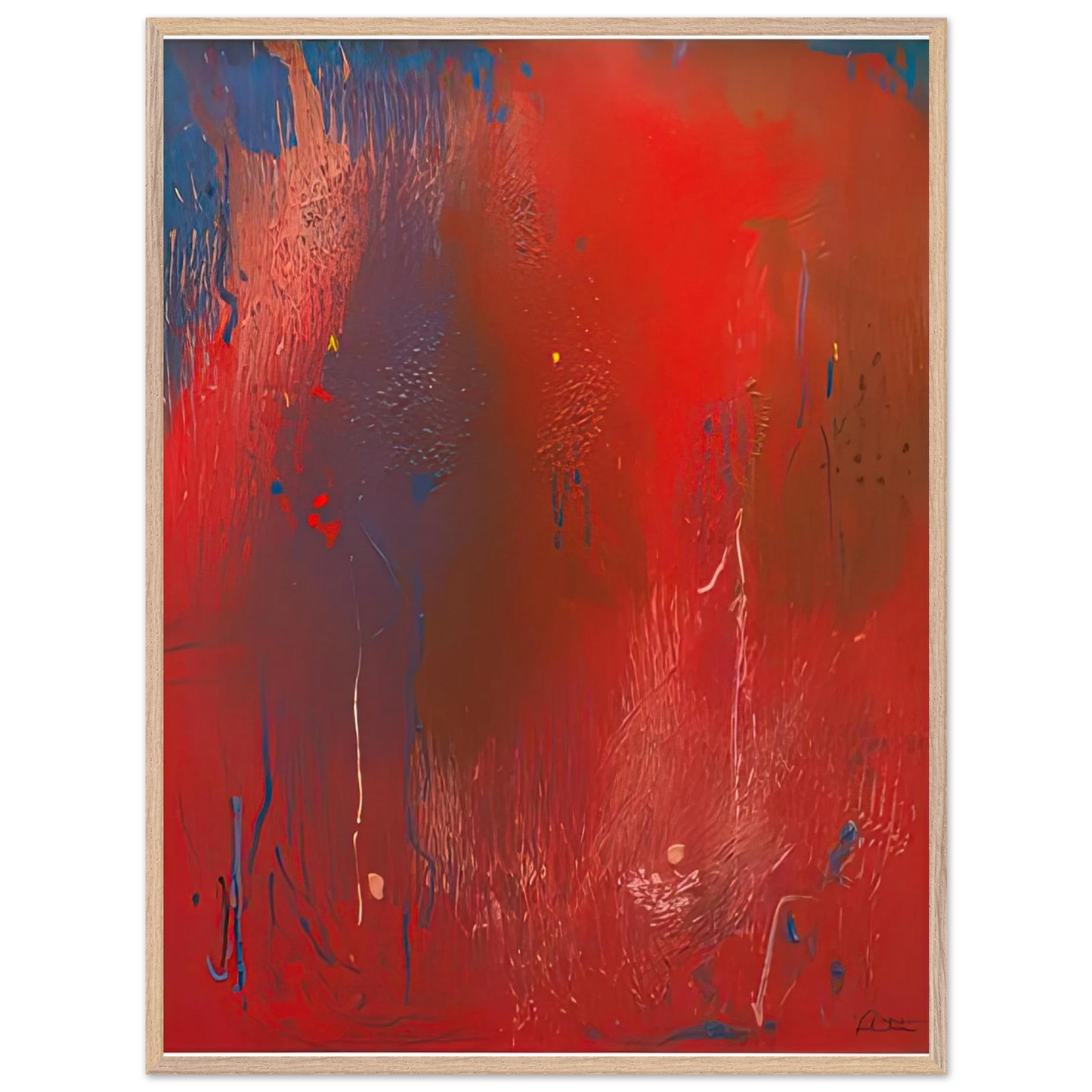 Helen Frankenthaler - Warrior, 1991- Wall Art - 28x40 inches / 70x70 cm - Canvas (Imperial)-canvas - -