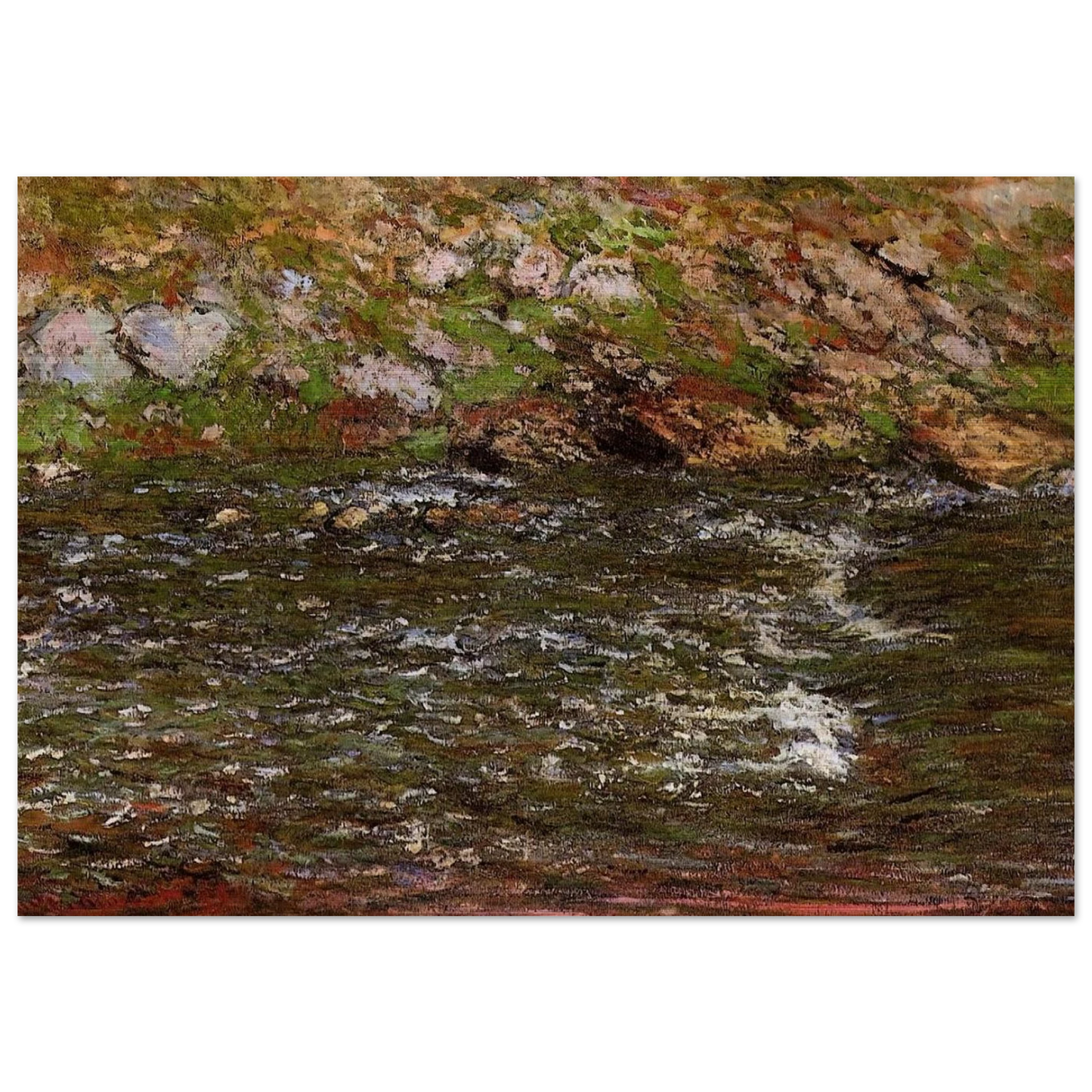 Torrent of the Petite Creuse at Fresselines - claude monet Brushed Aluminum Print - 70x100 cm / 28x40 inches | claude monet Aluminum Print | claude monet Prints