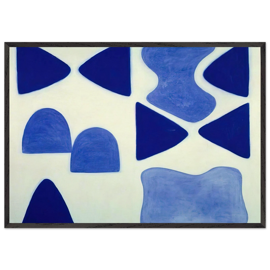 Berlin Blues 4 - 1965 - William Scott 70x100 cm / 28x40 inches Framed Art Print – Black Wooden Frame
