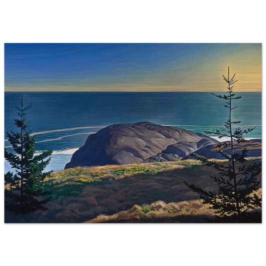 Young Spruces, Maine Coast - Rockwell Kent Brushed Aluminum Print - 70x100 cm / 28x40 inches | Rockwell Kent Aluminum Print | Rockwell Kent Prints