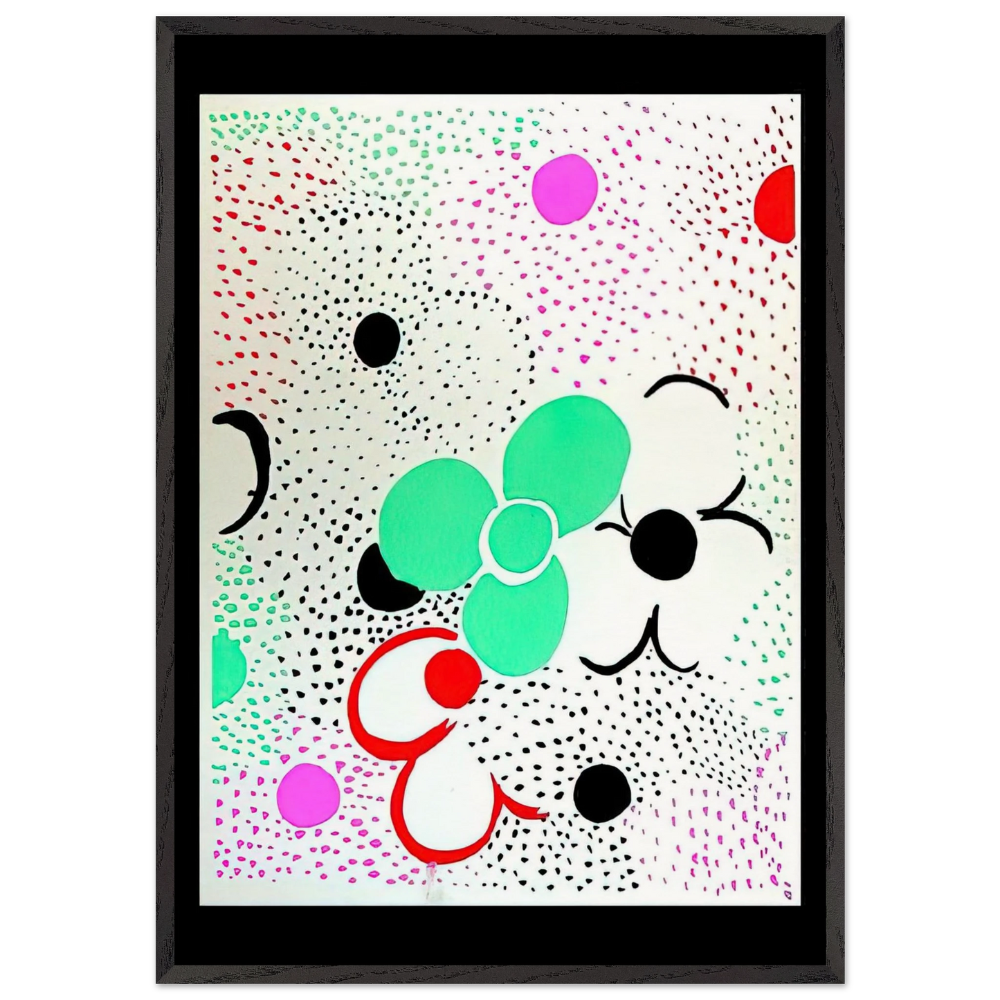 Composition N8 - Sonia Delaunay 70x100 cm / 28x40 inches Framed Art Print – Black Wooden Frame