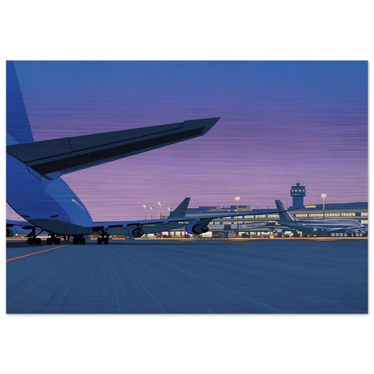 Taxiway - Hiroshi Nagai Brushed Aluminum Print - 70x100 cm / 28x40 inches | Hiroshi Nagai Aluminum Print | Hiroshi Nagai Prints