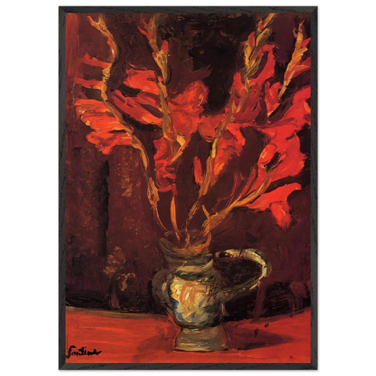 GLADIOLI 1919 - Chaim Soutine 70x100 cm / 28x40 inches Framed Art Print – Black Wooden Frame