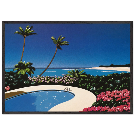 Fall of Sound - Hiroshi Nagai 70x100 cm / 28x40 inches Framed Art Print – Black Wooden Frame