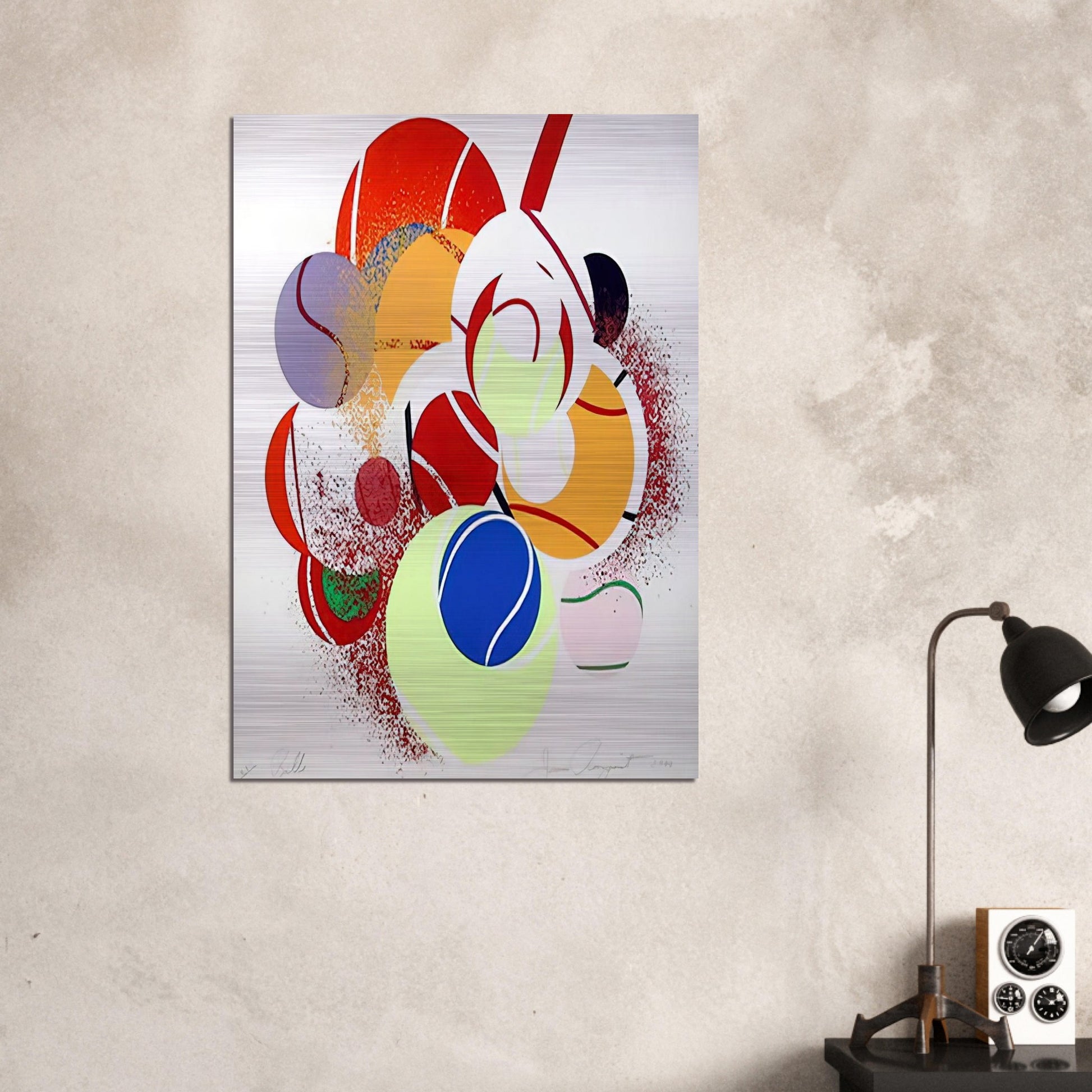 Balls - James Rosenquist Brushed Aluminum Print - 70x100 cm / 28x40 inches | James Rosenquist Aluminum Print | James Rosenquist Prints