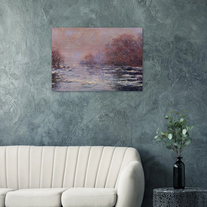 River Thawing near Vetheuil - claude monet Brushed Aluminum Print - 70x100 cm / 28x40 inches | claude monet Aluminum Print | claude monet Prints