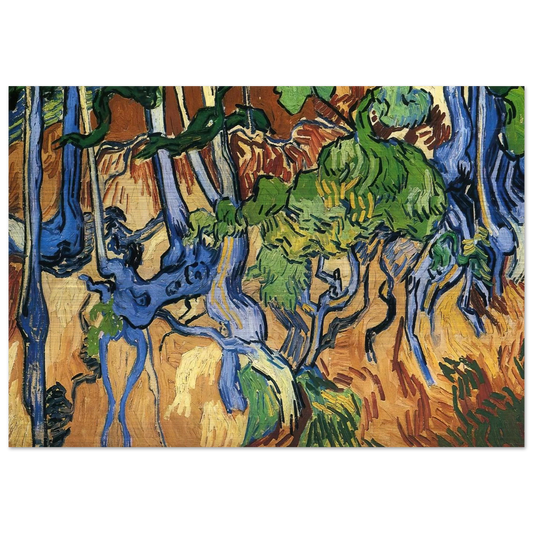 Tree roots - Vincent van Gogh Brushed Aluminum Print - 70x100 cm / 28x40 inches | Vincent van Gogh Aluminum Print | Vincent van Gogh Prints