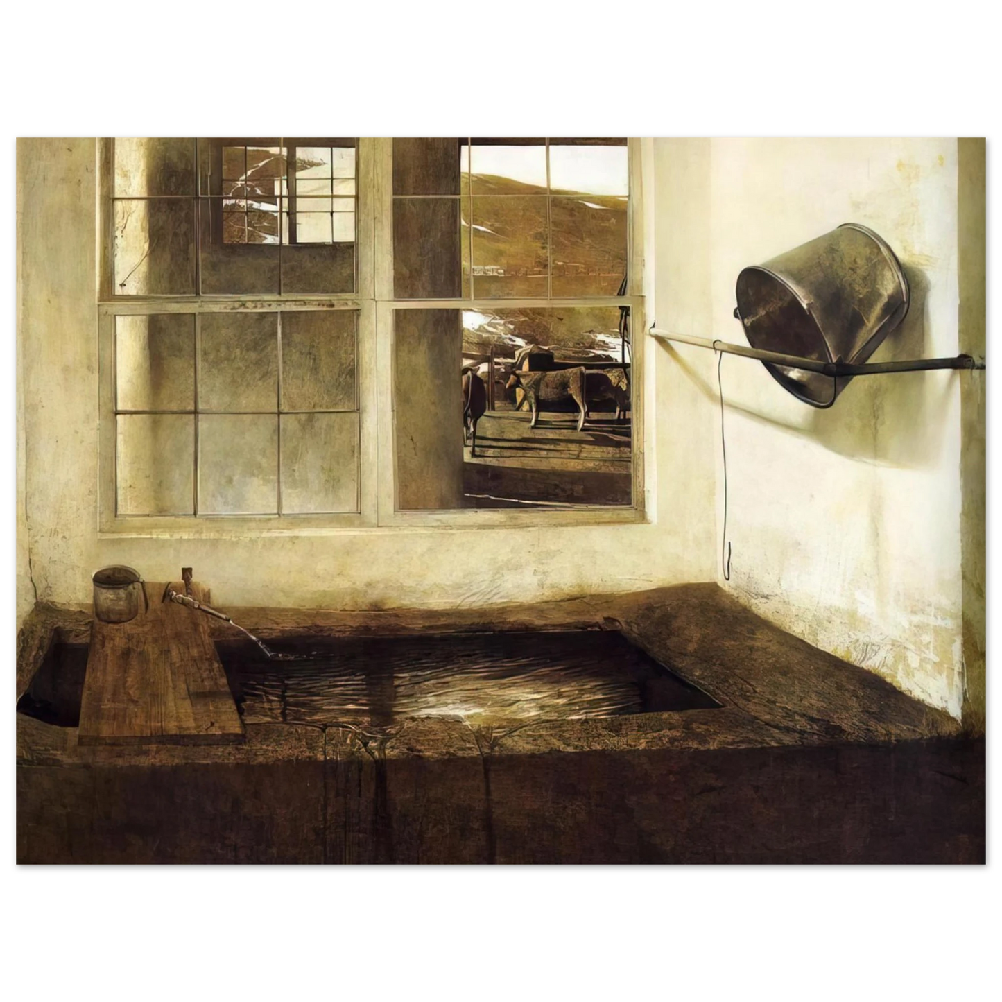 Andrew Wyeth - SPRING FED Wall Art - 21x29.7 cm / 8x12" - Fine Art Poster-canvas - -