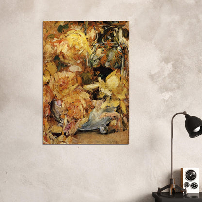 Roses - Childe Hassam Brushed Aluminum Print - 70x100 cm / 28x40 inches | Childe Hassam Aluminum Print | Childe Hassam Prints