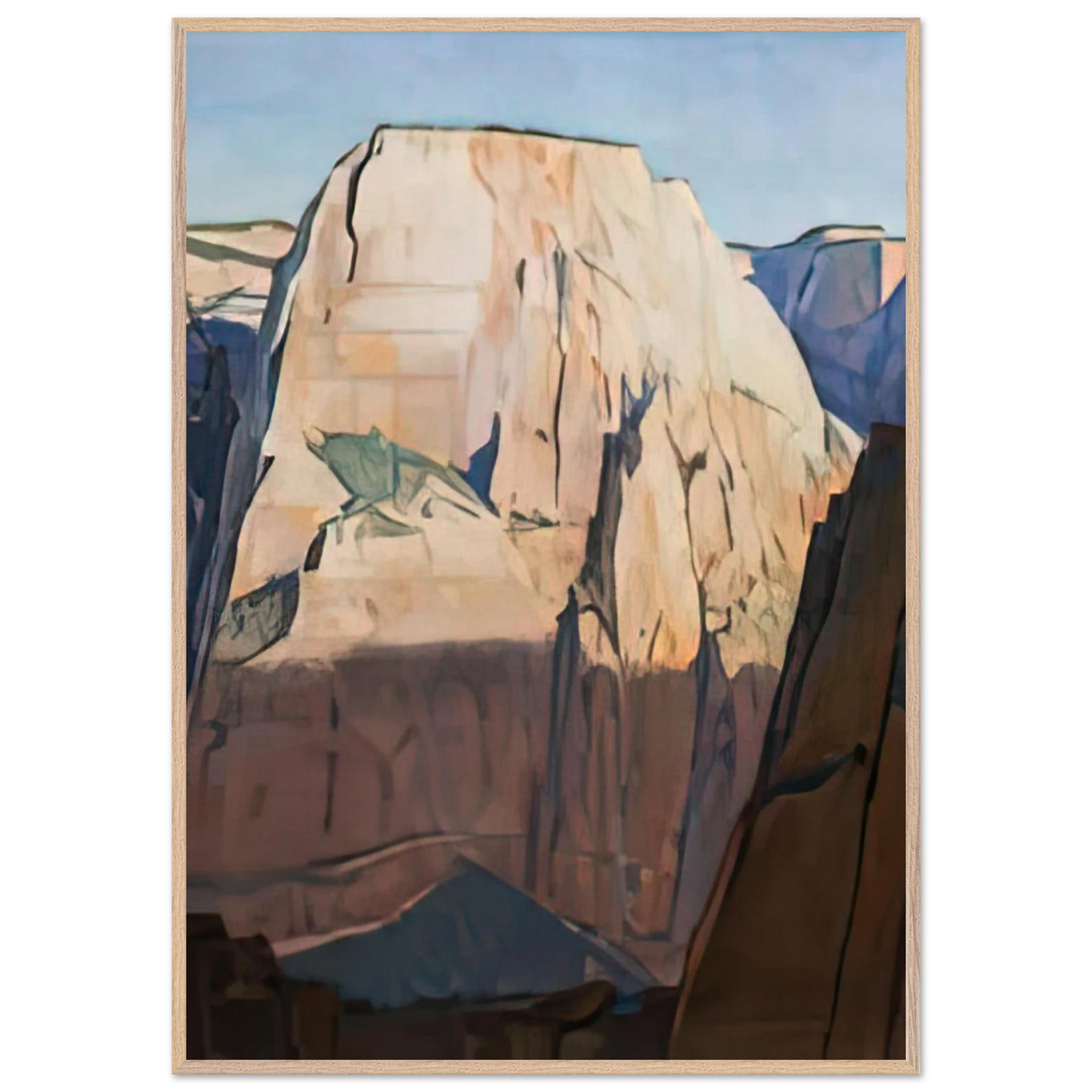 Maynard Dixon - GREAT WHITE THRONE ZION CANYON UTAH 1933 Wall art - 20x25 cm / 8x10 inches - Fine Art Poster-canvas - -