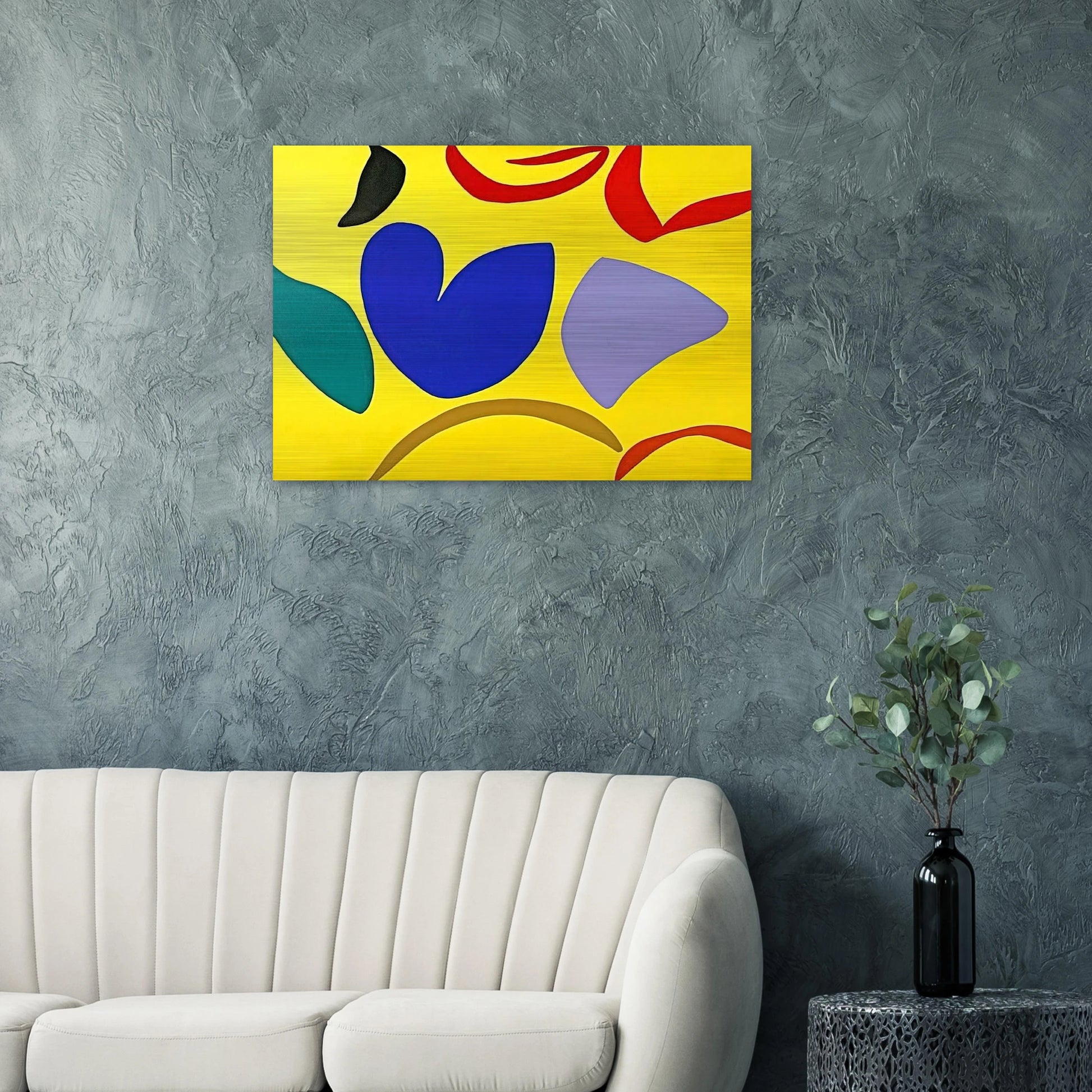 M-yellow - 1965 - Ray Parker Brushed Aluminum Print - 70x100 cm / 28x40 inches | Ray Parker Aluminum Print | Ray Parker Prints
