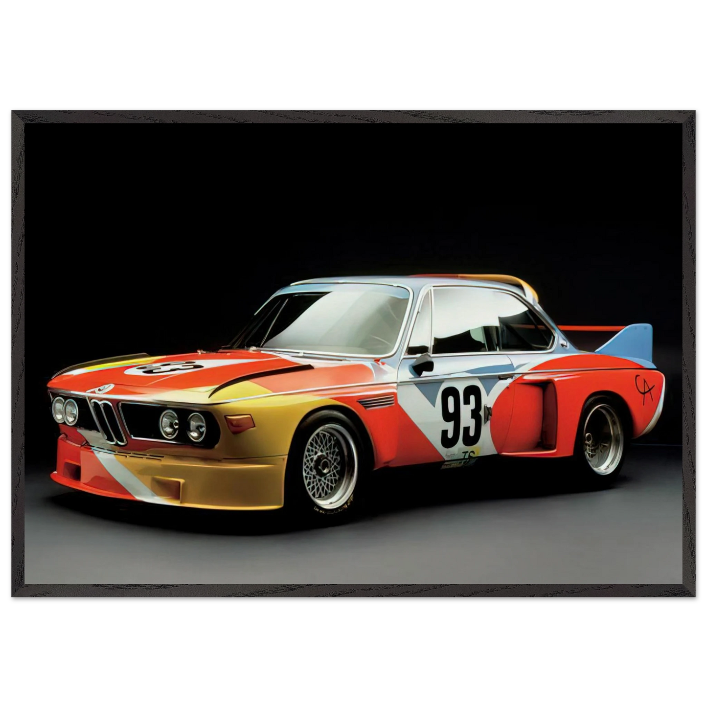 ART CAR 1975 - Alexander Calder 70x100 cm / 28x40 inches Framed Art Print – Black Wooden Frame