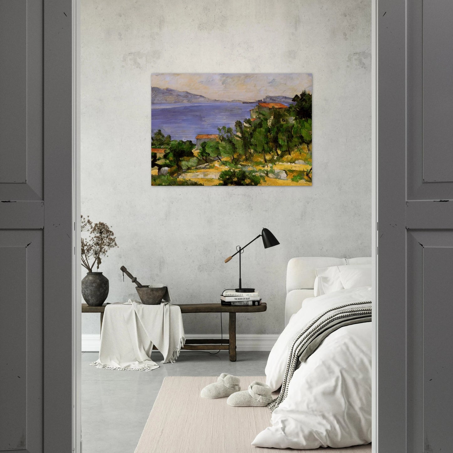 The Bay of L'Estaque from the East - Paul Cézanne Brushed Aluminum Print - 70x100 cm / 28x40 inches | Paul Cézanne Aluminum Print | Paul Cézanne Prints