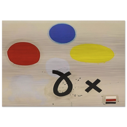 Open and Closed - 1970 - Adolph Gottlieb Brushed Aluminum Print - 70x100 cm / 28x40 inches | Adolph Gottlieb Aluminum Print | Adolph Gottlieb Prints