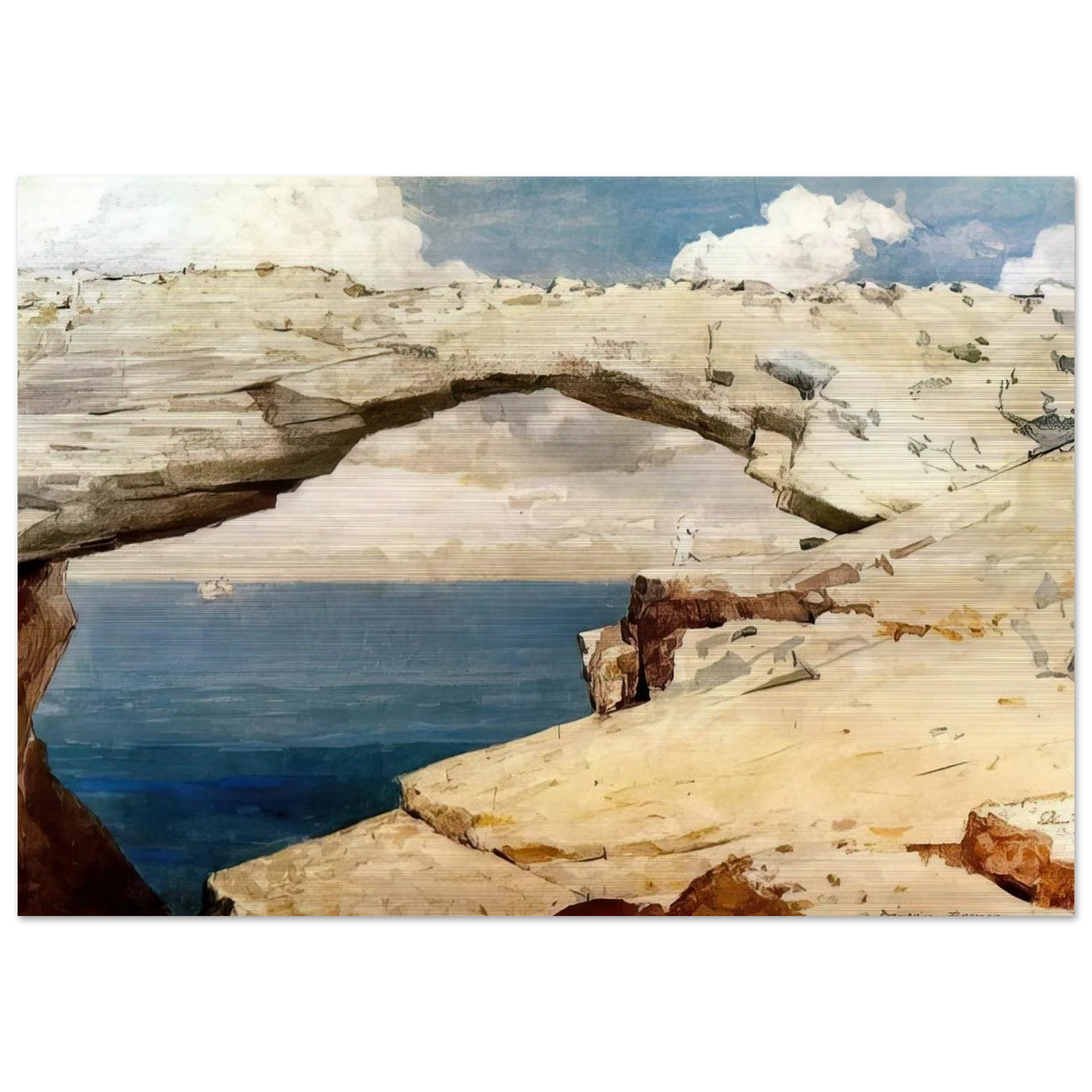 GLASS WINDOWS BAHAMAS 1885 - Winslow Homer Brushed Aluminum Print - 70x100 cm / 28x40 inches | Winslow Homer Aluminum Print | Winslow Homer Prints