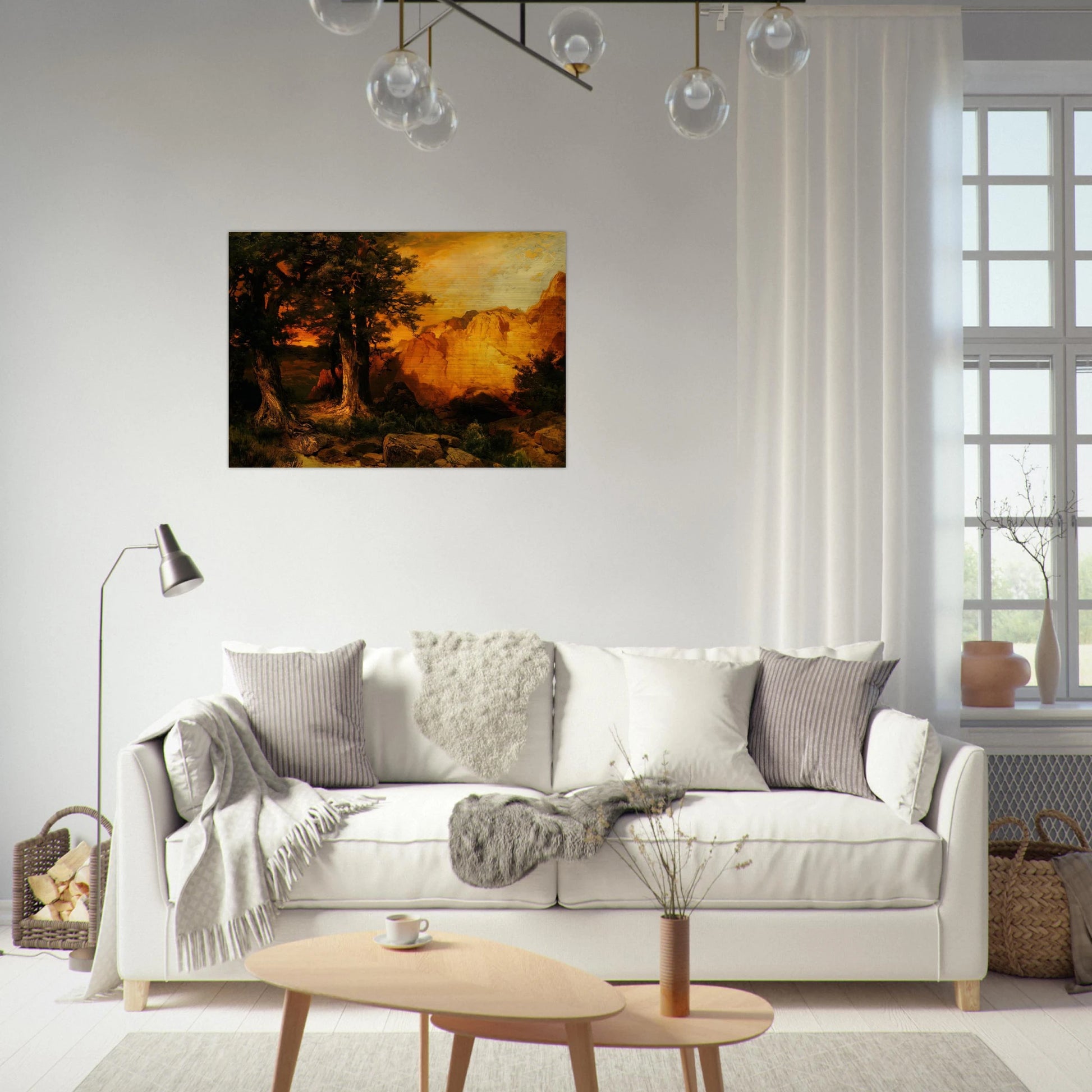 The Grand Canyon - Thomas Moran Brushed Aluminum Print - 70x100 cm / 28x40 inches | Thomas Moran Aluminum Print | Thomas Moran Prints