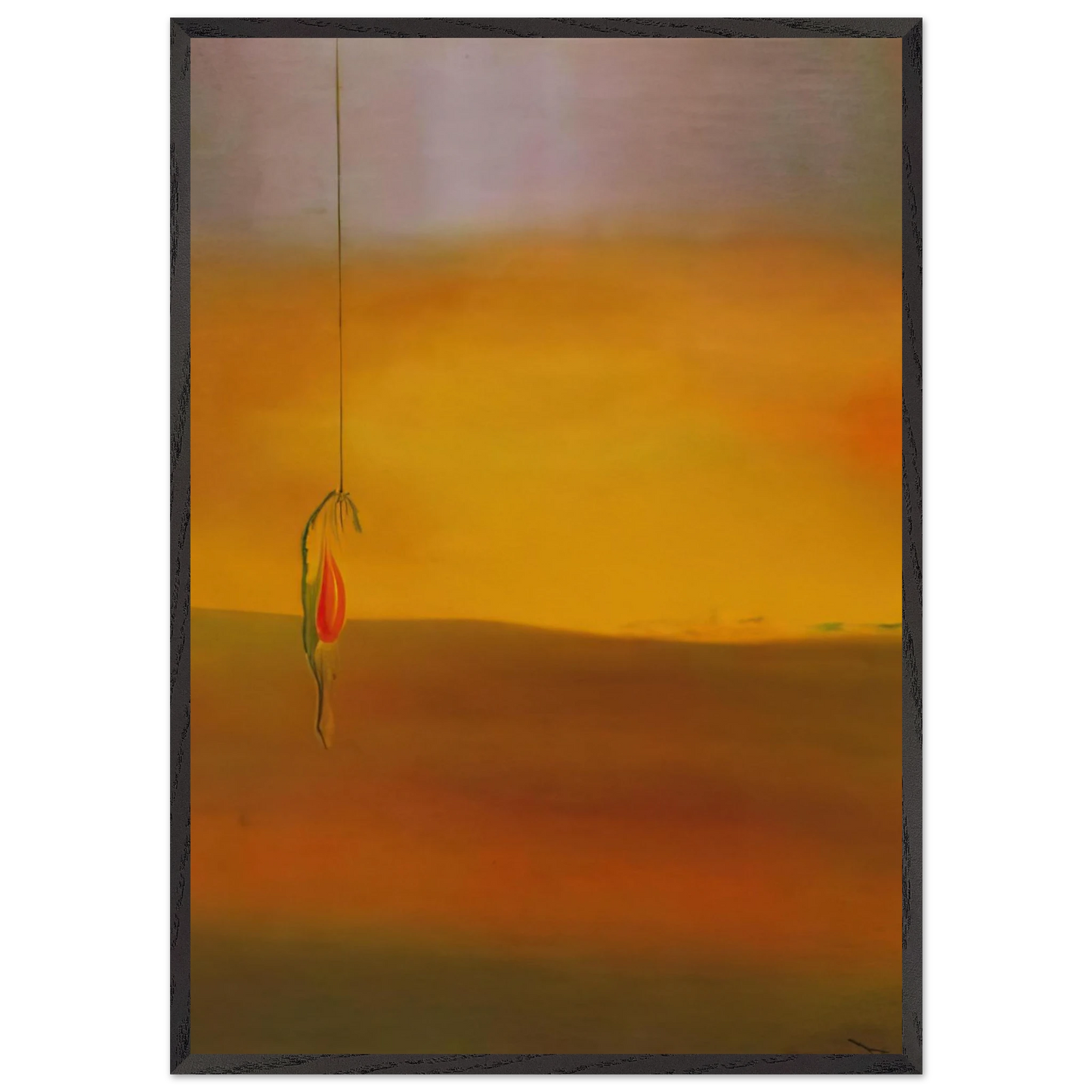 FRIED EGG ON THE PLATE WITHOUT THE PLATE 1932 - Salvador Dali 70x100 cm / 28x40 inches Framed Art Print – Black Wooden Frame