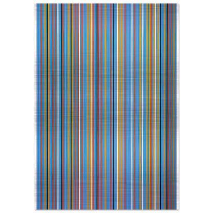 BIG BLUE 1982 - Bridget Riley Brushed Aluminum Print - 70x100 cm / 28x40 inches | Bridget Riley Aluminum Print | Bridget Riley Prints
