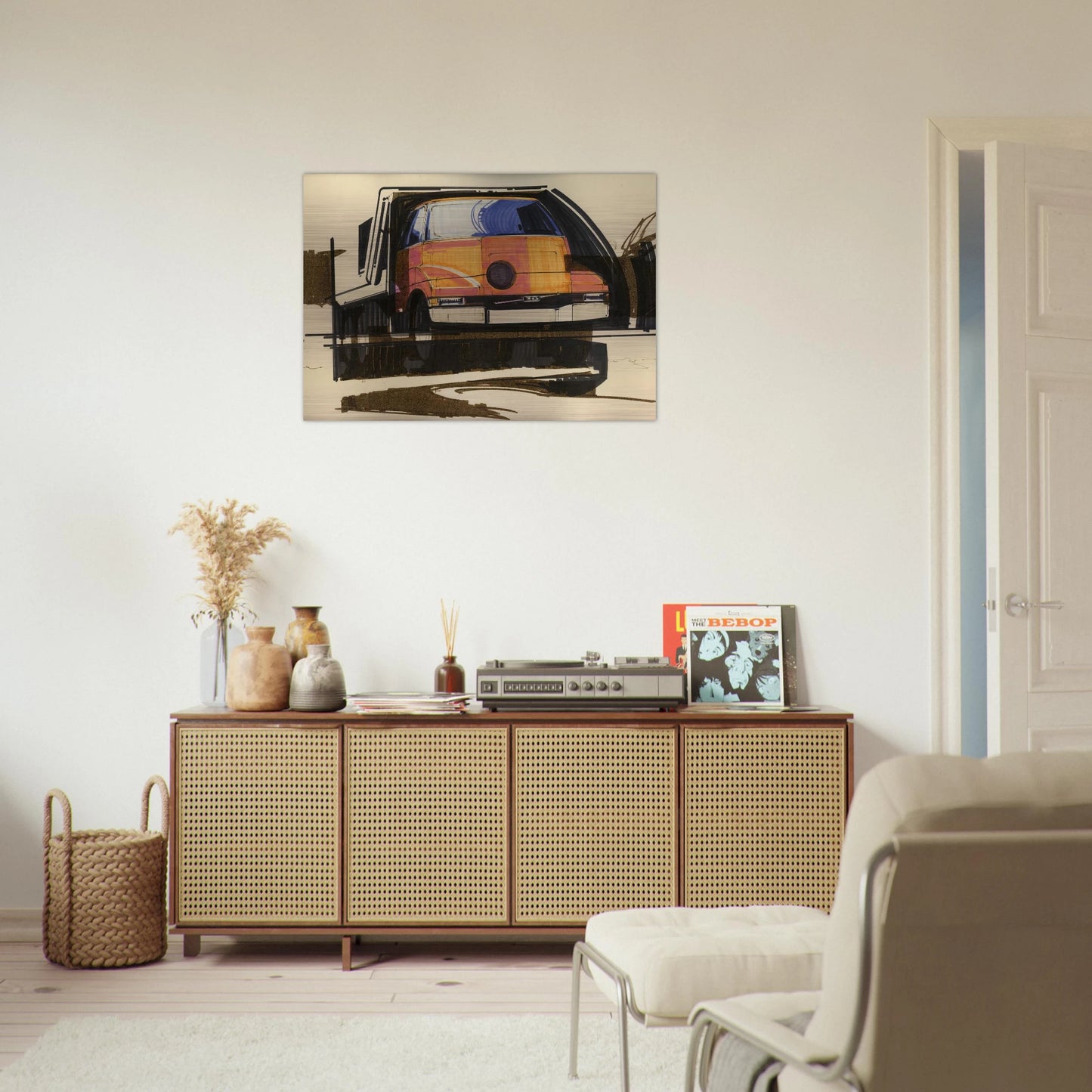 Syd Mead - Syd Mead Brushed Aluminum Print - 70x100 cm / 28x40 inches | Syd Mead Aluminum Print | Syd Mead Prints