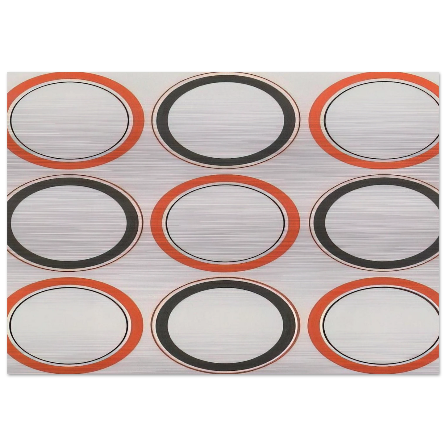 Cercle rouge et noir - 1980 - Antonio Asis Brushed Aluminum Print - 70x100 cm / 28x40 inches | Antonio Asis Aluminum Print | Antonio Asis Prints