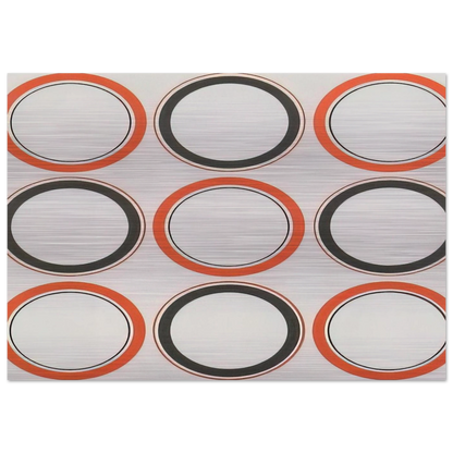 Cercle rouge et noir - 1980 - Antonio Asis Brushed Aluminum Print - 70x100 cm / 28x40 inches | Antonio Asis Aluminum Print | Antonio Asis Prints