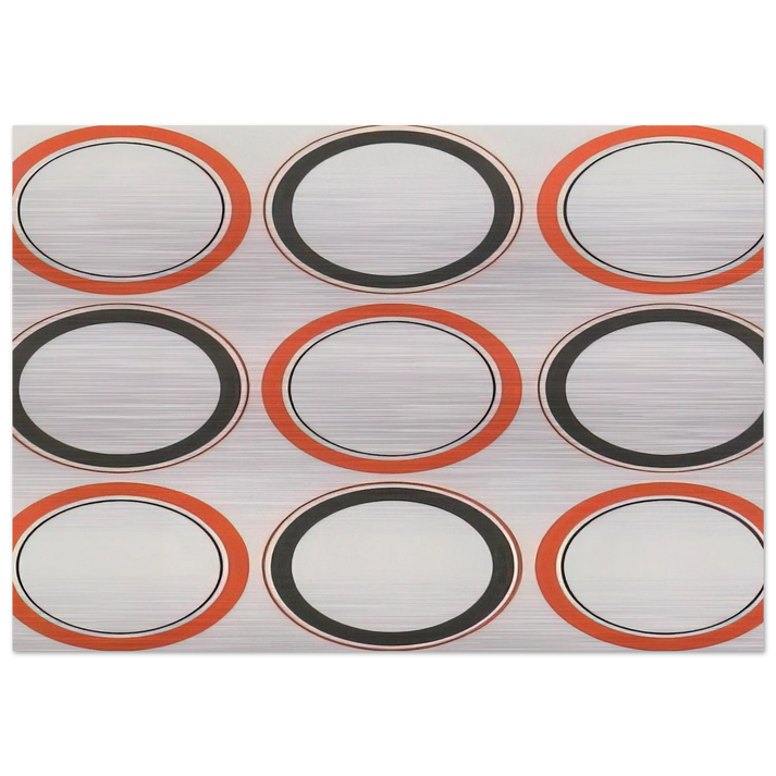 Cercle rouge et noir - 1980 - Antonio Asis Brushed Aluminum Print - 70x100 cm / 28x40 inches | Antonio Asis Aluminum Print | Antonio Asis Prints