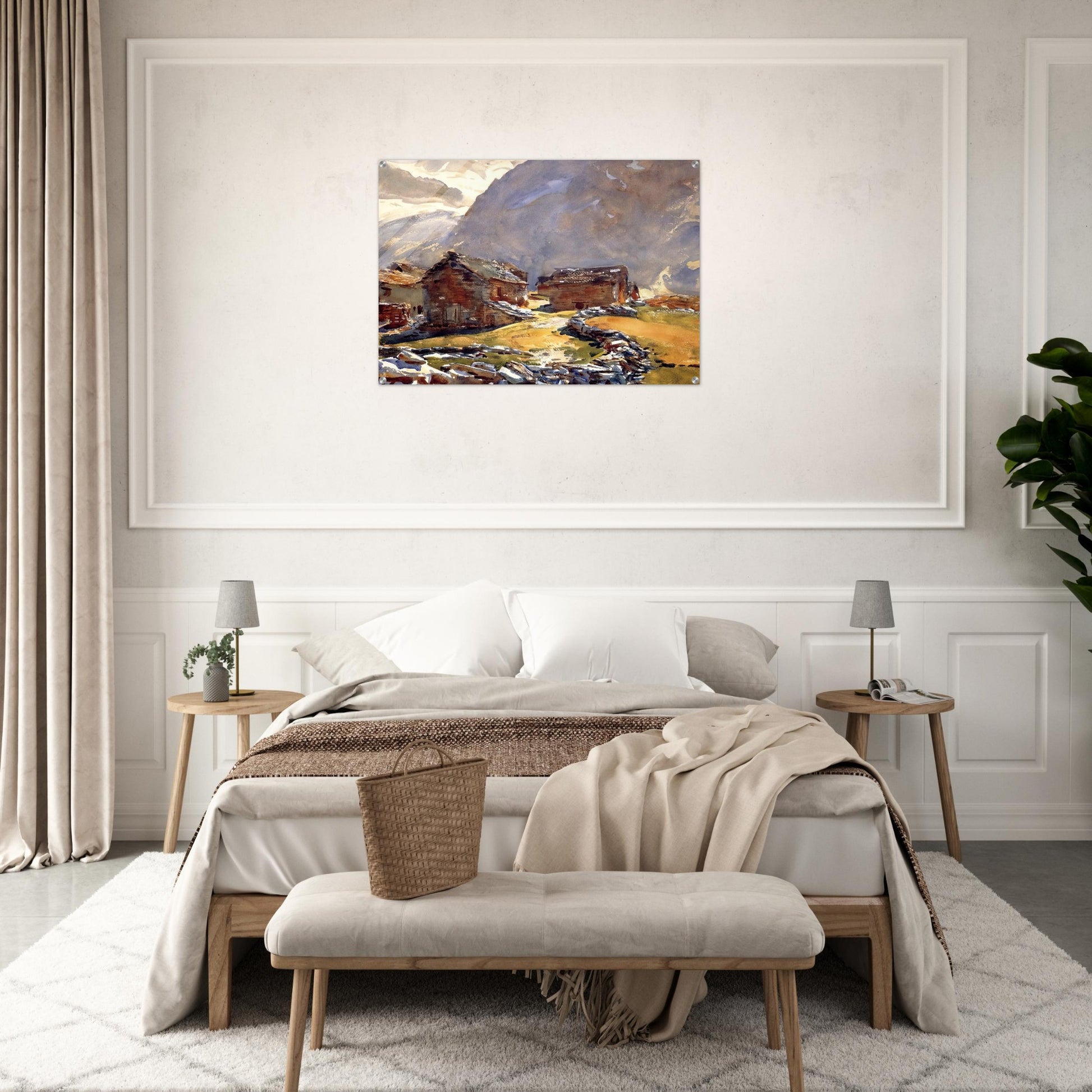 Simplon Pass Chalets - John Singer Sargent Acrylic Print - 70x100 cm / 28x40″ inches