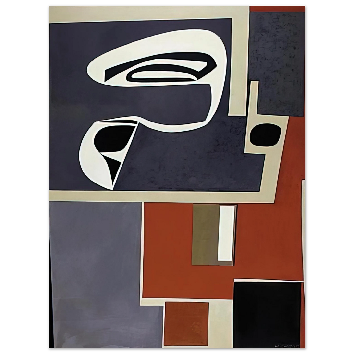 Will Barnet - Whiplash - 1959 United States  75x100 cm / 30x40inches Fine Art Poster