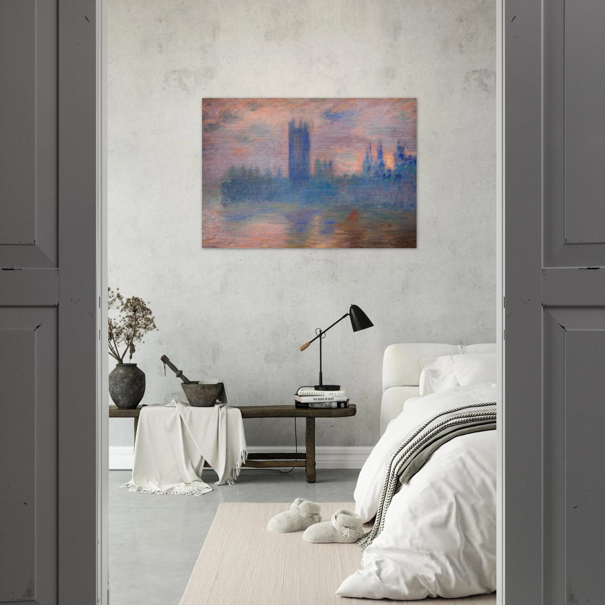 Houses of Parliament, Westminster - claude monet Brushed Aluminum Print - 70x100 cm / 28x40 inches | claude monet Aluminum Print | claude monet Prints