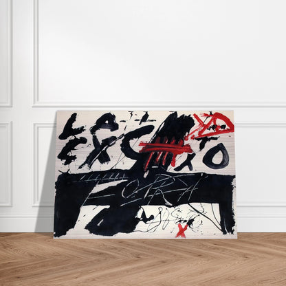 NEGRE I ROIG III FORA 1976 - Antoni Tapies Brushed Aluminum Print - 70x100 cm / 28x40 inches | Antoni Tapies Aluminum Print | Antoni Tapies Prints