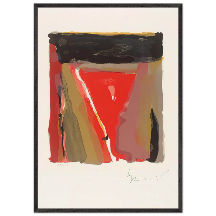 Untitled - 1976 N8 - Bram van Velde 70x100 cm / 28x40 inches Framed Art Print – Black Wooden Frame
