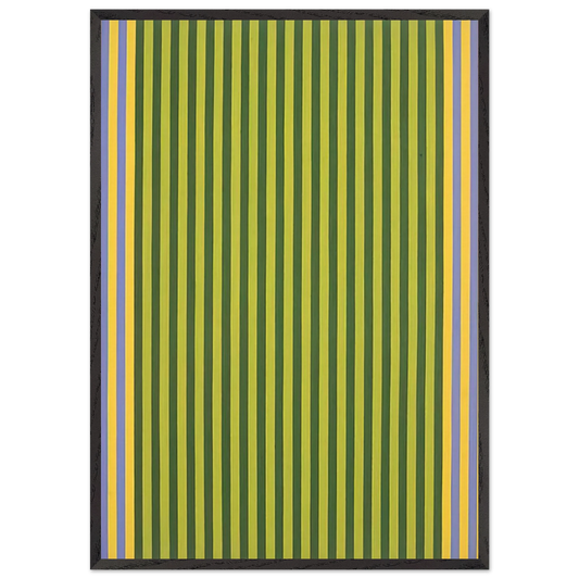 LimelightSounds of Grass - 1960 - Gene Davis 70x100 cm / 28x40 inches Framed Art Print – Black Wooden Frame
