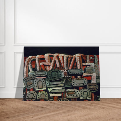 ANCIENT WALL - Philip Guston Brushed Aluminum Print - 70x100 cm / 28x40 inches | Philip Guston Aluminum Print | Philip Guston Prints