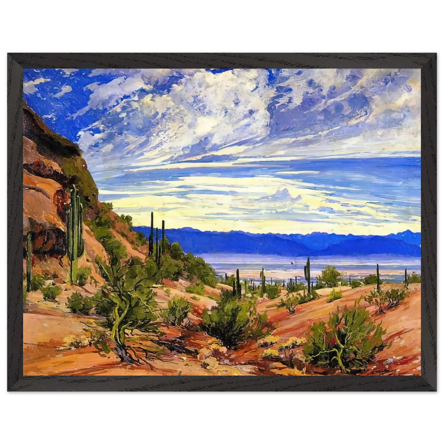 Maynard Dixon - WASHOE WICKIUP 1919 Wall art - 45x60 cm / 18x24 Inches - Premium Wooden Framed Poster With Fine Art Paper - White frame