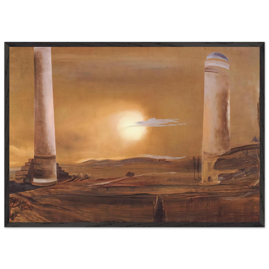 THE TOWERS - Salvador Dali 70x100 cm / 28x40 inches Framed Art Print – Black Wooden Frame