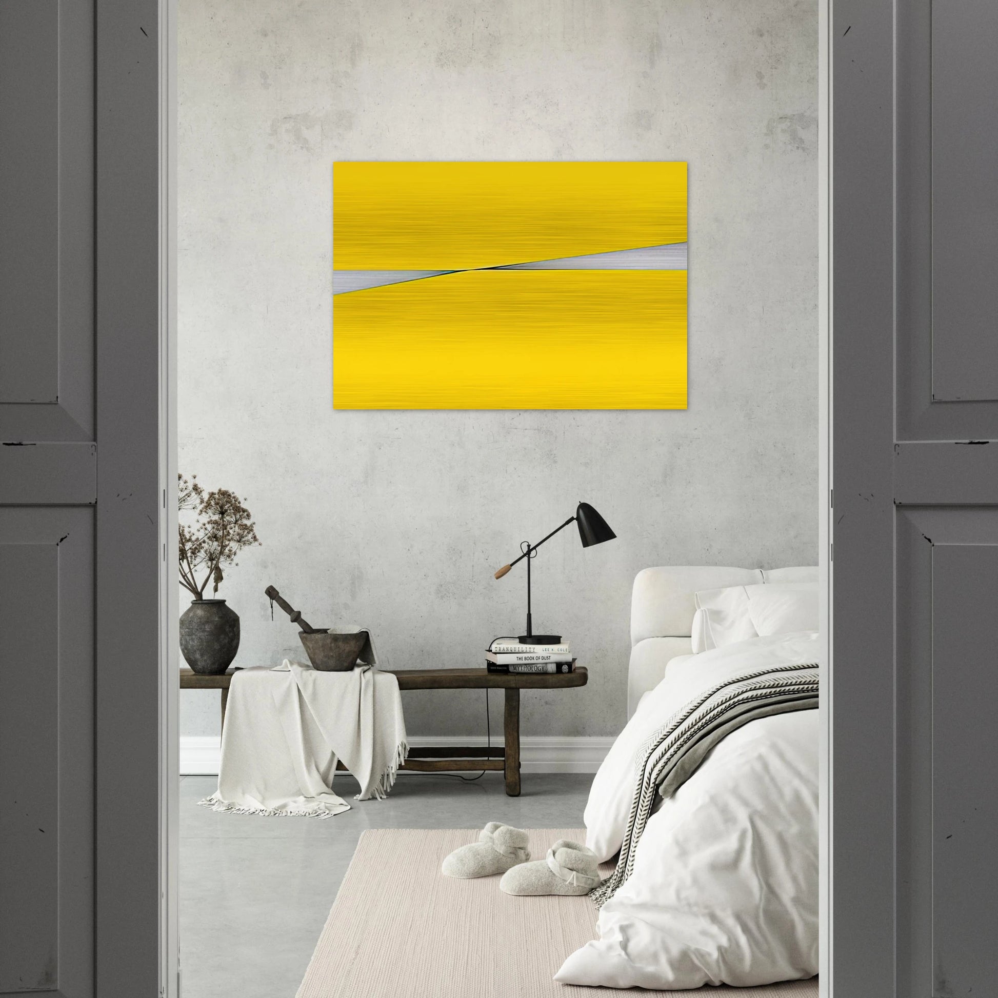 Amarillo - 1971 - Carmen Herrera Brushed Aluminum Print - 70x100 cm / 28x40 inches | Carmen Herrera Aluminum Print | Carmen Herrera Prints
