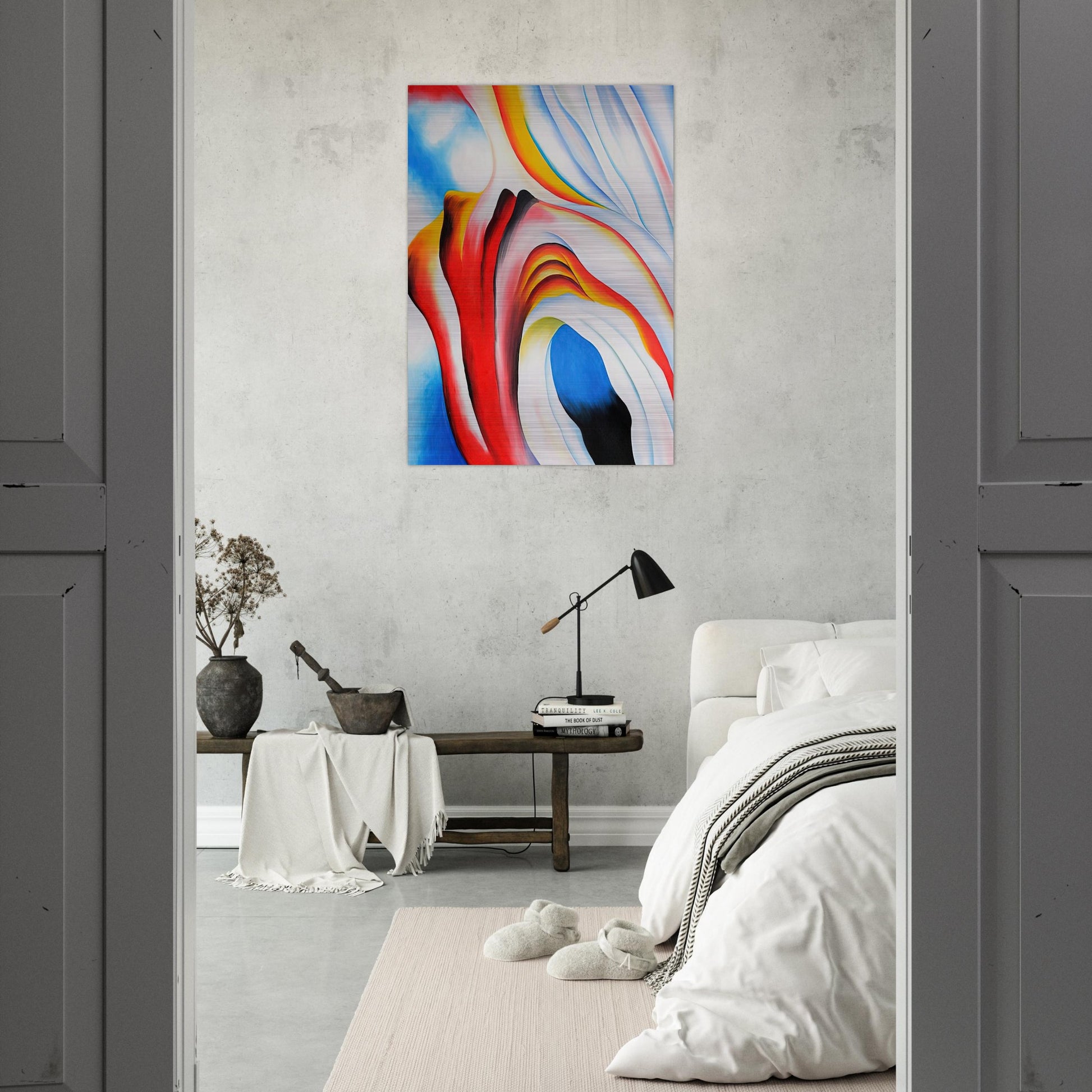 Music Pink and Blue - Georgia O'Keeffe Brushed Aluminum Print - 70x100 cm / 28x40 inches | Georgia O'Keeffe Aluminum Print | Georgia O'Keeffe Prints