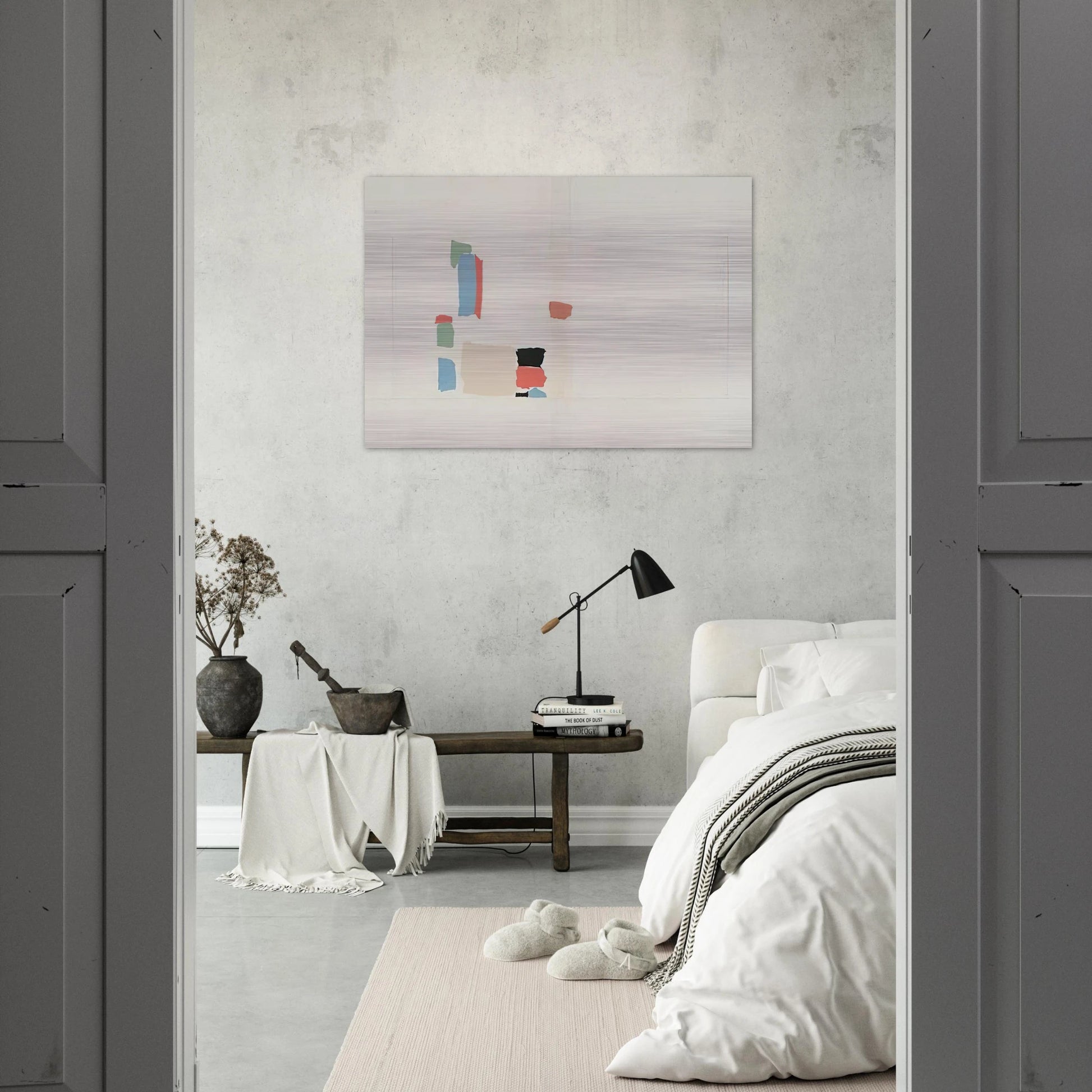 Abstract Composition - Lyrical Abstraction - Nicolas de Stael Brushed Aluminum Print - 70x100 cm / 28x40 inches | Nicolas de Stael Aluminum Print | Nicolas de Stael Prints