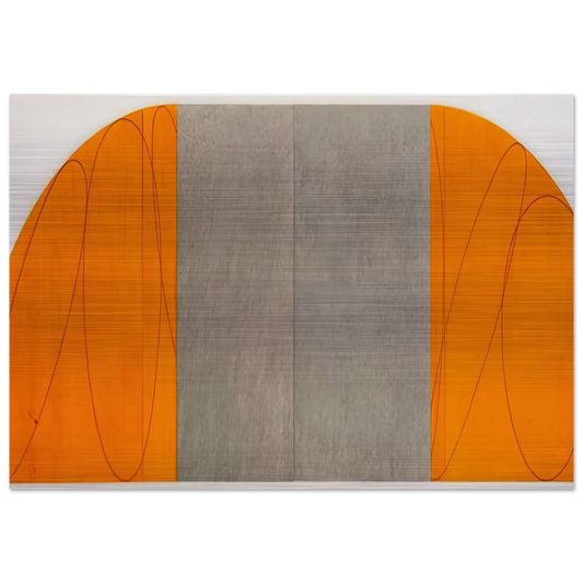CURVED PLANE FIGURE VIII 1995 - Robert Mangold Brushed Aluminum Print - 70x100 cm / 28x40 inches | Robert Mangold Aluminum Print | Robert Mangold Prints