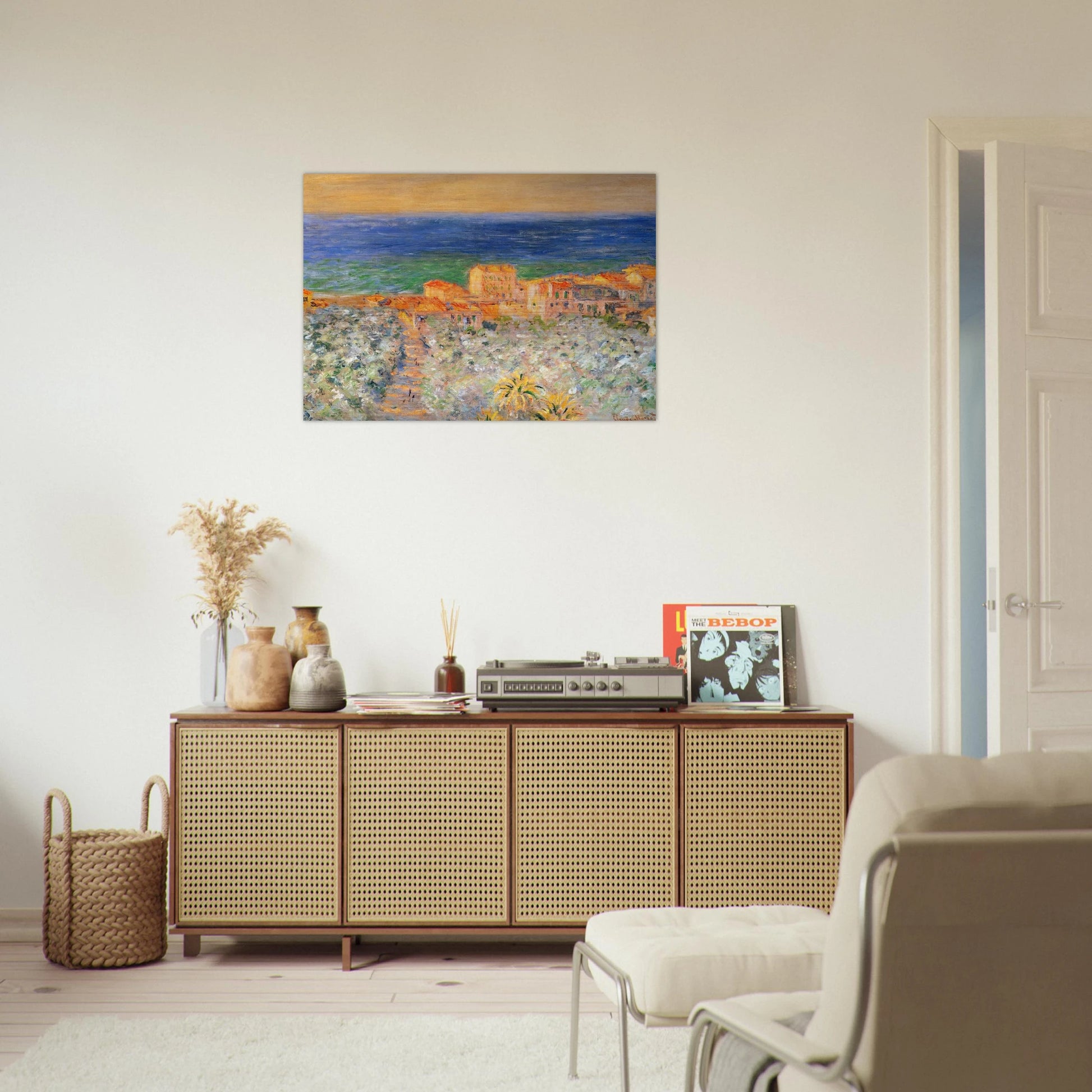 Burgo Marina at Bordighera - claude monet Brushed Aluminum Print - 70x100 cm / 28x40 inches | claude monet Aluminum Print | claude monet Prints
