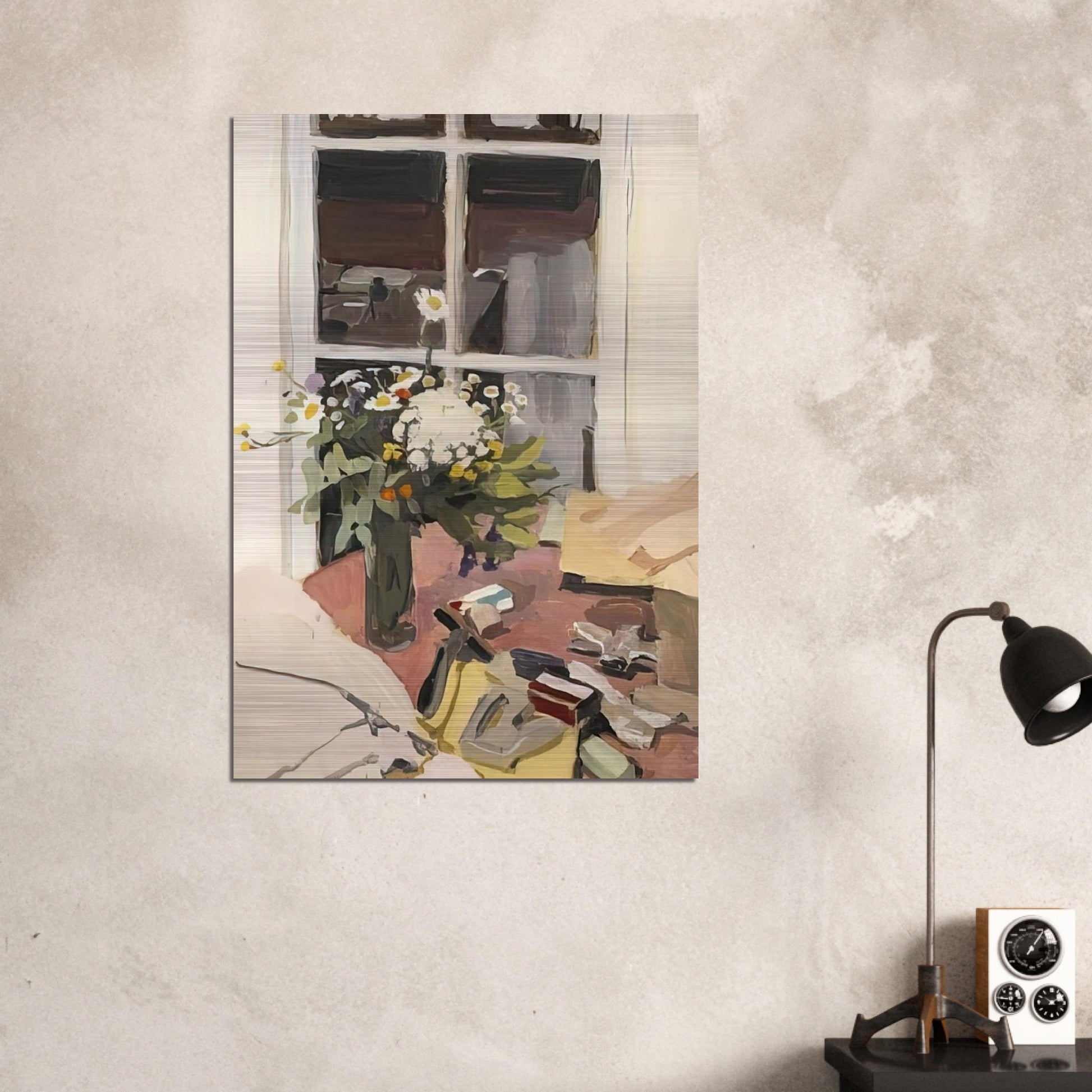 STILL LIFE WITH STAPLER 1970 - Fairfield Porter Brushed Aluminum Print - 70x100 cm / 28x40 inches | Fairfield Porter Aluminum Print | Fairfield Porter Prints