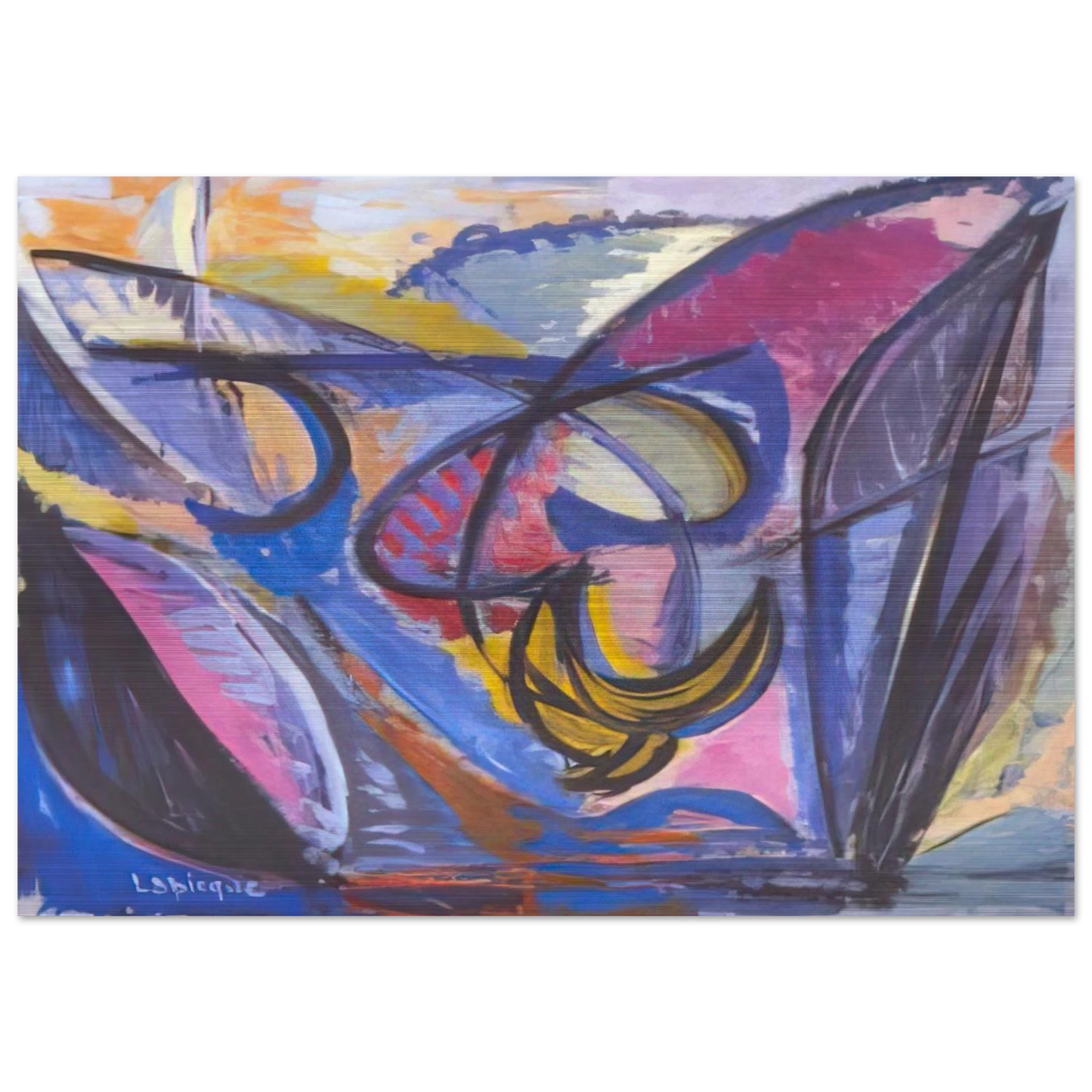 Rencontre dans la campagne - 1944 - Charles Lapicque Brushed Aluminum Print - 70x100 cm / 28x40 inches | Charles Lapicque Aluminum Print | Charles Lapicque Prints