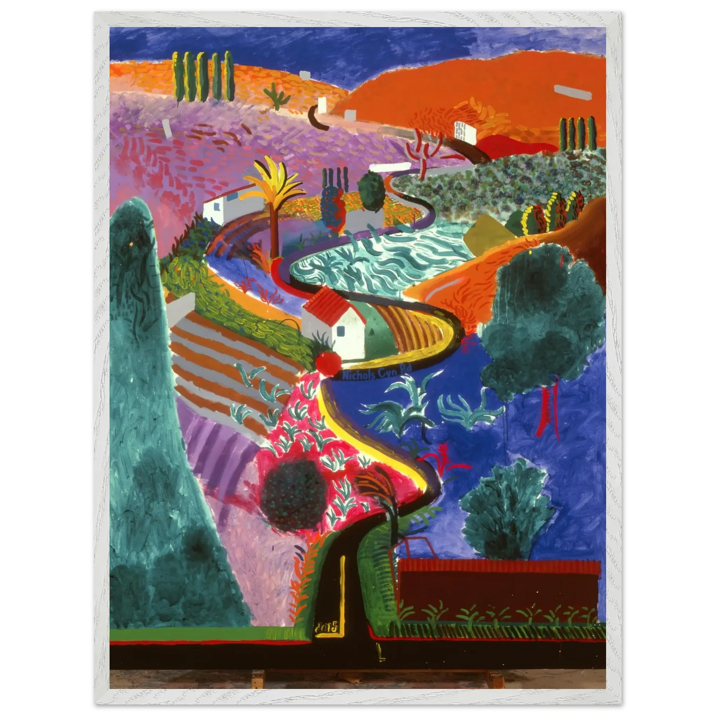 David Hockney - David Hockney Wall art - A1 (59.4 x 84.1  cm) - Premium Wooden Framed Poster With Fine Art Paper - Black frame